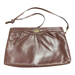 Etienne Aigner Oxblood Leather Shoulder Bag